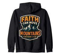 Faith Can Move Mountains Bible Verse Quote Christian Jesus Zip Hoodie
