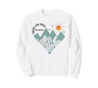 Faith Can Move Mountains Boho Floral Mountain Flower Heart Sweatshirt