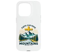 Faith Can Move Mountains Christian Bible Verse Design Case for iPhone 15 Pro