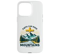 Faith Can Move Mountains Christian Bible Verse Design Case for iPhone 15 Pro Max