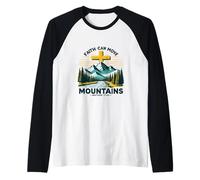 Faith Can Move Mountains Christian Bible Verse Design Raglan Baseball Tee