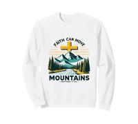 Faith Can Move Mountains Christian Bible Verse Design Sweatshirt