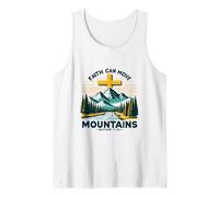 Faith Can Move Mountains Christian Bible Verse Design Tank Top