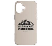 Faith Can Move Mountains Christian Grunge Bible Verse Case for iPhone 16