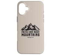 Faith Can Move Mountains Christian Grunge Bible Verse Case for iPhone 16 Plus