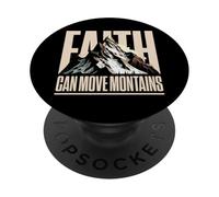 Faith Can Move Mountains Christian Mountain Motivation PopSockets Adhesive PopGrip