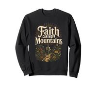 Faith Can Move Mountains Hiking Hiker Christian Gift Vintage Sweatshirt