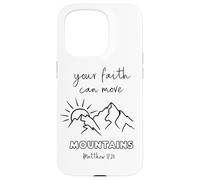 Faith Can Move Mountains Matthew 17:20 Bible Verse Christian Case for iPhone 15 Pro