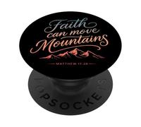 Faith Can Move Mountains Matthew 17:20 Christian PopSockets Adhesive PopGrip