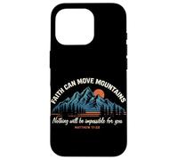 Faith Can Move Mountains Matthew 17:20 Christian Vintage God Case for iPhone 16 Pro