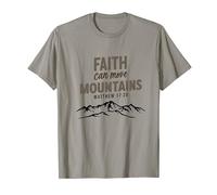 Faith Can Move Mountains Matthew 17:20 Christian Women T-Shirt