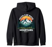 Faith Can Move Mountains Matthew 17:20 Hiking Christian Zip Hoodie