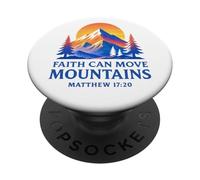 Faith Can Move Mountains Matthew 17:20 Religious PopSockets Adhesive PopGrip