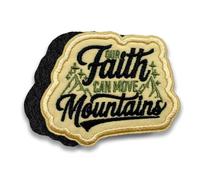 Faith Can Move Mountains Patch Bible Verse Matthew 17:20 Faith Religious Embroidered Hook and Loop Patch for Military Style Gear 3 Inches for Backpack Vest Hat Dog Harness Gifts for Mom Dad