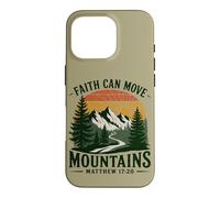 Faith Can Move Mountains Religious Christian Camping Retro Case for iPhone 16 Pro