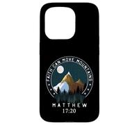 Faith Can Move Mountains Retro Sunset Bible Verse Christian Case for iPhone 15 Pro