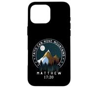 Faith Can Move Mountains Retro Sunset Bible Verse Christian Case for iPhone 16 Pro Max