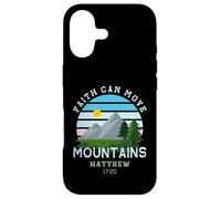 Faith Can Move Mountains Retro Sunset Bible Verse Christian Case for iPhone 17