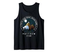 Faith Can Move Mountains Retro Sunset Bible Verse Christian Tank Top