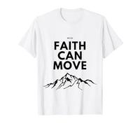 Faith can Move Mountains T-Shirt, Men, White, 3X-Large