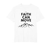 Faith can Move Mountains T-Shirt, Men's Big and Tall, White, 3X Tall