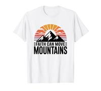 Faith Can Move Mountains Value Graphic T-Shirt, Men, White, L
