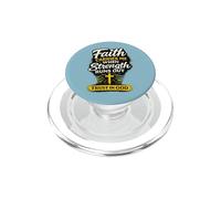 Faith Carries Me When Strength Runs Out Christian Design PopSockets PopGrip for MagSafe