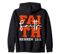 Faith Christian Design Inspired by Bible Verse Hebrews 11:1 Zip Hoodie