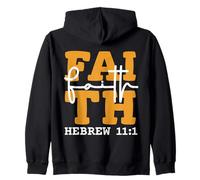 Faith Christian Design Inspired by Bible Verse Hebrews 11:1 Zip Hoodie