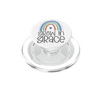 Faith Christian Grow in Grace Pastel Rainbow Cute PopSockets PopGrip for MagSafe