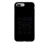 Faith Christian Symbols Outline Art Case for iPhone 7 Plus/8 Plus