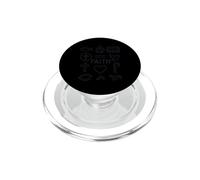 Faith Christian Symbols Outline Art PopSockets PopGrip for MagSafe