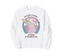Faith Comes by Hearing Butterfly Bible Romans 10:17 Women Sweatshirt