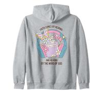 Faith Comes by Hearing Butterfly Bible Romans 10:17 Women Zip Hoodie