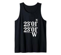 Faith Compass Christian 23°01' N 23°01' W Tank Top