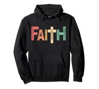 Faith Cross Christian Jesus Bible Verse Religious Men Women Pullover Hoodie