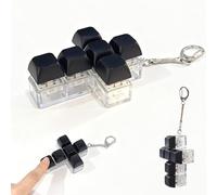 Faith Cross Keyboard Fidget Toy - Crisp Sound,Stress Relief Fidget Clicker Keychain,Quiet Anxiety Gift Toys for Adults at Work, Travel, Home - Anxiety Relief & Focus Boost (Black)