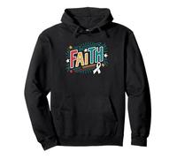 Faith Cross with Black Ribbon Memorial Symbol Pullover Hoodie