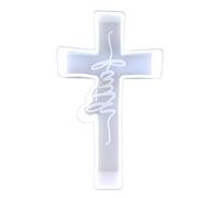 Faith Crucifix Molds Silicone Epoxy Resin for Jewelry Making Necklace Cross Silicone for Resin Large