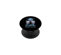Faith Cute Elephants Sunflower Diabetes Awareness Diabetic PopSockets Adhesive PopGrip