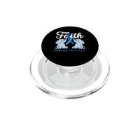 Faith Cute Elephants Sunflower Diabetes Awareness PopSockets PopGrip for MagSafe