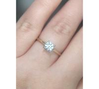 Faith Diamonds 18ct Yellow Gold D/E Colour 0.54ct Round Brilliant Solitaire LAB Grown Diamond Ring Certified