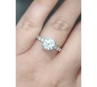 Faith Diamonds 18ct Yellow Gold with Platinum Head 2.05ct Total D/E Colour Round Brilliant Cut Solitaire with Hidden Halo & Raised Diamond Shoulde
