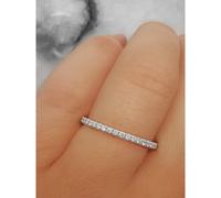 Faith Diamonds 9ct Canadian WG 0.15ct Round Brilliant Beaded Edge Wedding/Eternity Ring Diamond carat weight - 0.15ct Cut - Round Brilliant Colour - G