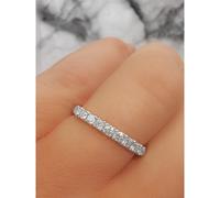 Faith Diamonds 9ct Canadian WG 0.25ct Round Brilliant Beaded Edge Wedding/Eternity Ring Diamond carat weight - 0.25ct Cut - Round Brilliant Colour - G