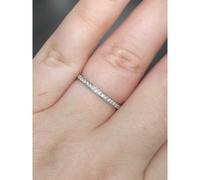 Faith Diamonds 9ct Canadian White Gold 0.10ct Round Brilliant Grain Set Wedding/Eternity Ring