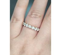 Faith Diamonds 9ct Yellow Gold 1.50ct Total D/E Colour Round Brilliant Cut Claw Set LAB Grown Diamond Certified Ring
