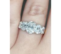 Faith Diamonds 9ct Yellow Gold 2.60ct Total D/E Colour Oval Cut Five Stone LAB Grown Diamond Certified Ring