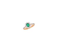 Faith Diamonds 9ct Yellow Gold Diamond Emerald Cluster E 0.60ct D 0.033ct