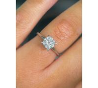 Faith Diamonds Platinum 1.00ct D/E Colour Round Brilliant Solitaire LAB Grown Diamond Ring Certified